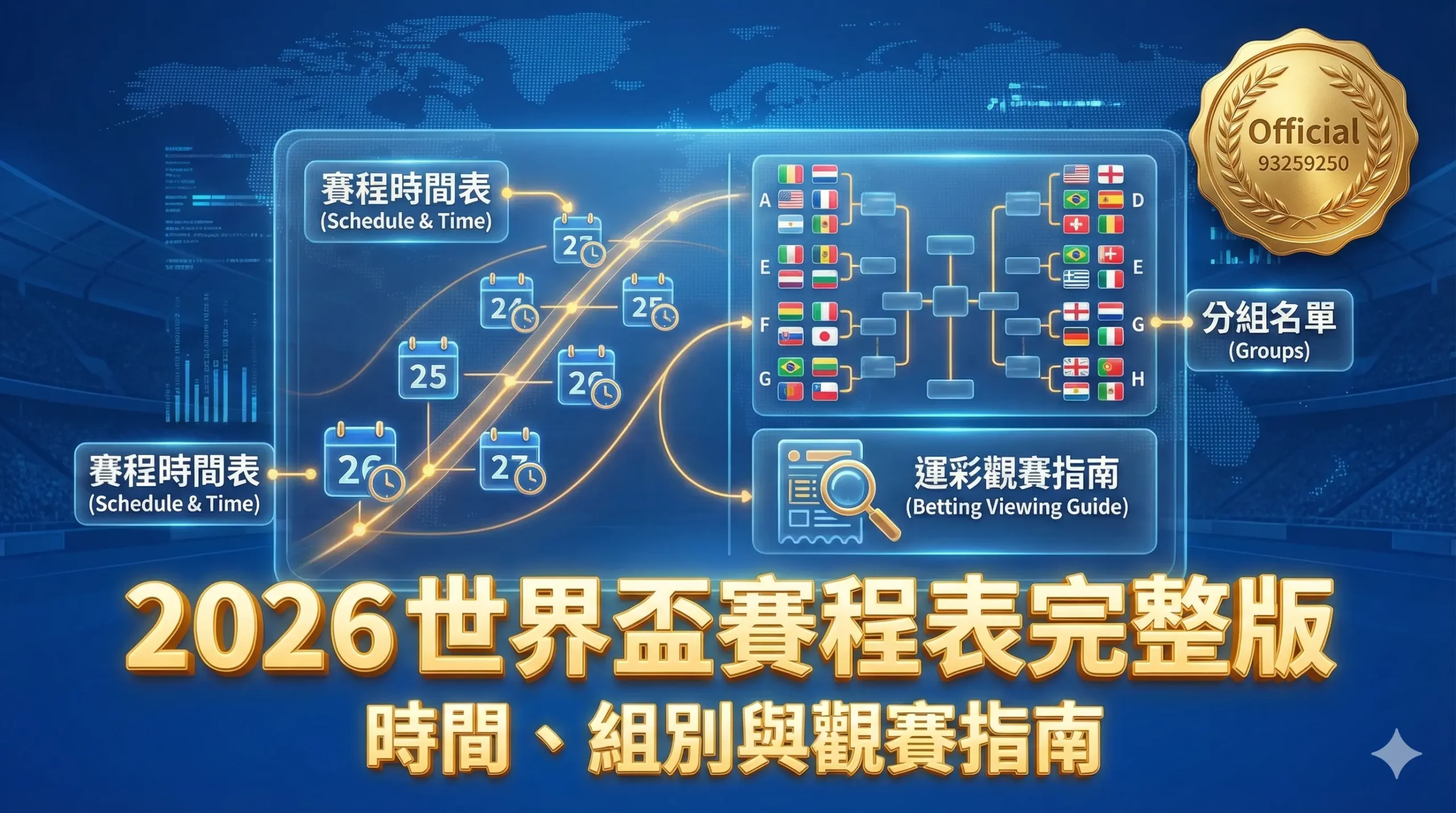 2026 世界盃賽程表完整版-時間組別與運動彩券觀賽指南-官方證號 93259250